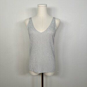 Galita Silver Sequin Tank Top - One Size